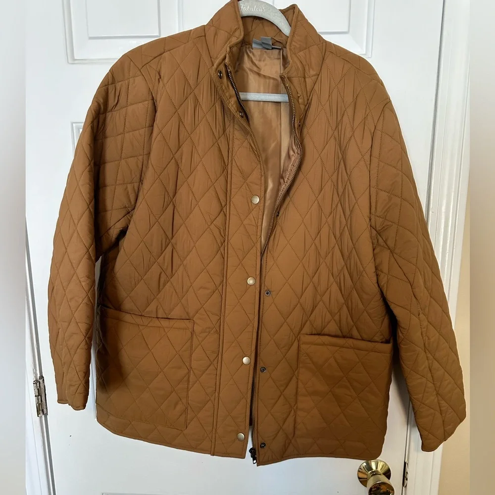 Quilted Button Front Jacket - Picture 1 of 6